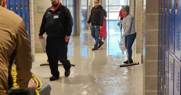 UPDATE: Water Damage Will Close NHS Through At Least Tuesday