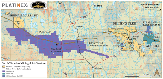 Fancamp Reports on Shining Tree Gold Property Exploration Program Joint Venture with Platinex