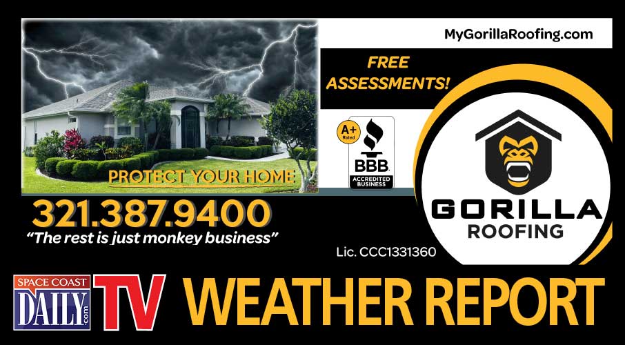 GORILLA ROOFING WEATHER REPORT: Forecast for Brevard Calls for Rain, High Near 92 On Thursday